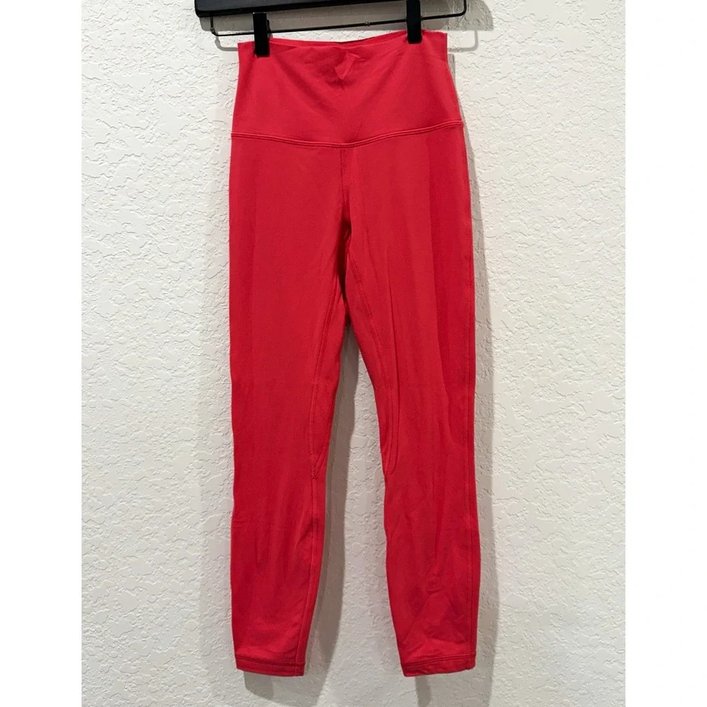 lululemon Women's Sonic Pink Under Ankle  High Waisted Align Leggings Size 4